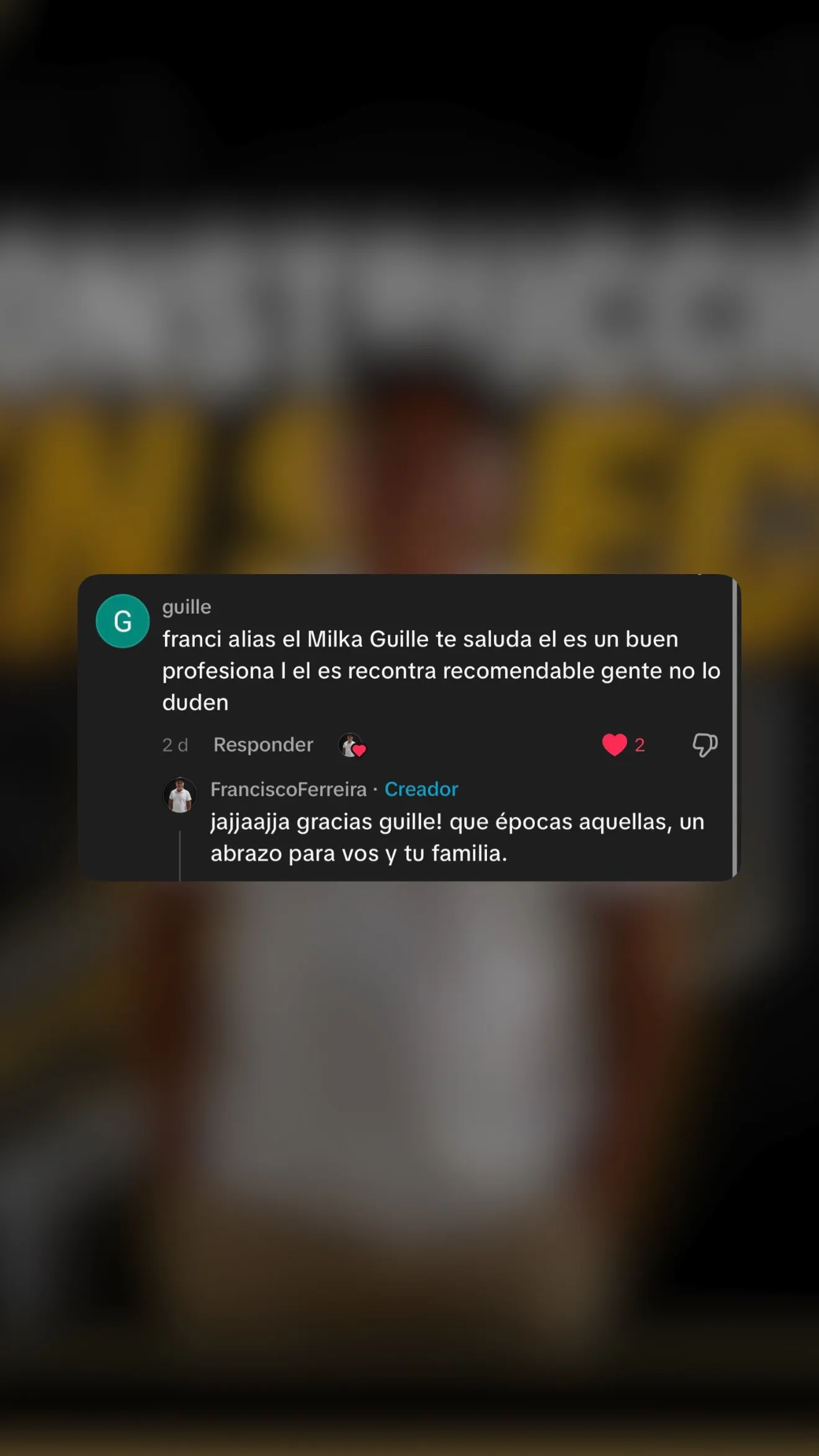 Reseña de cliente de Ferreira en Instagram