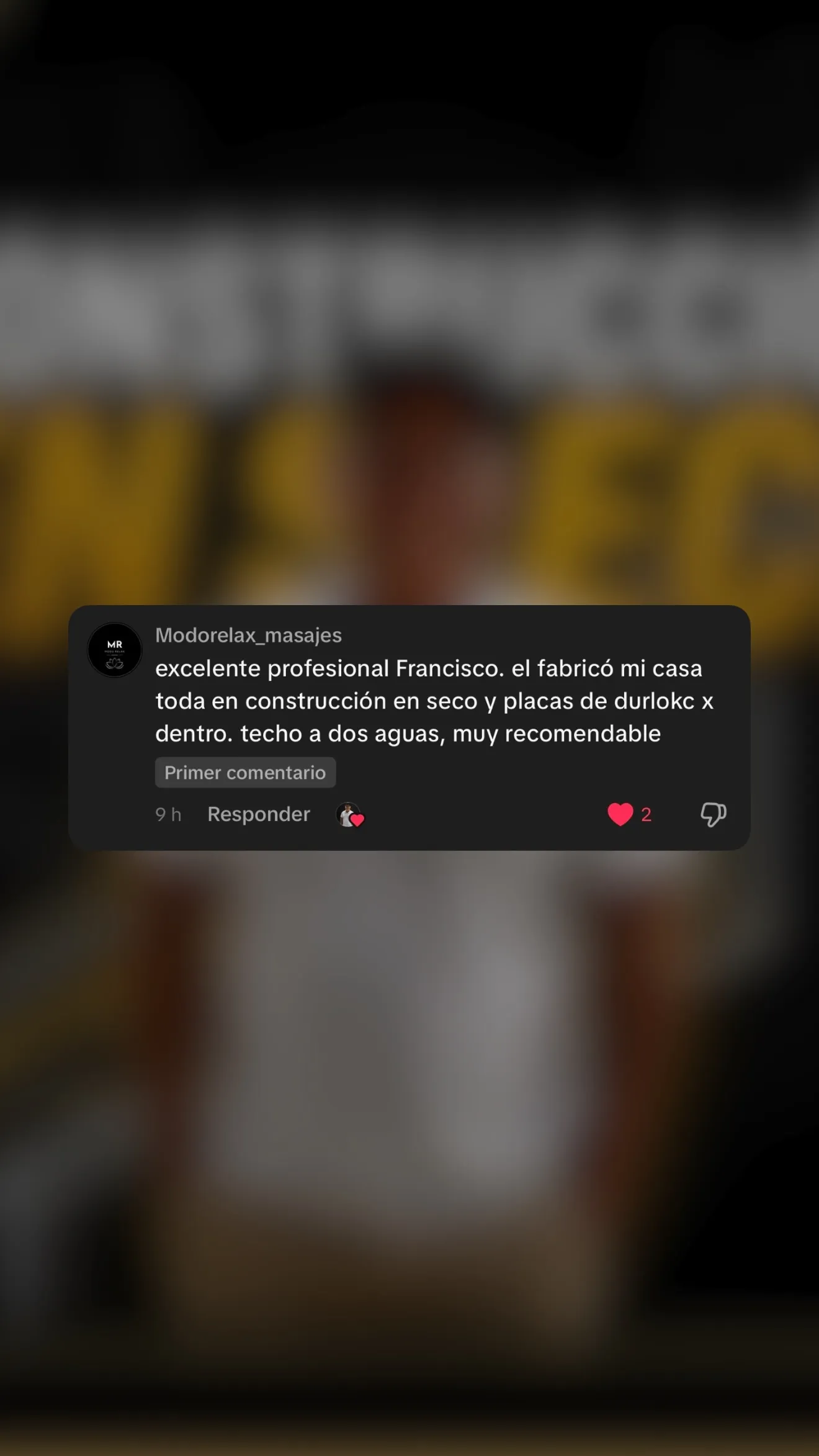 Reseña de cliente de Ferreira en Instagram